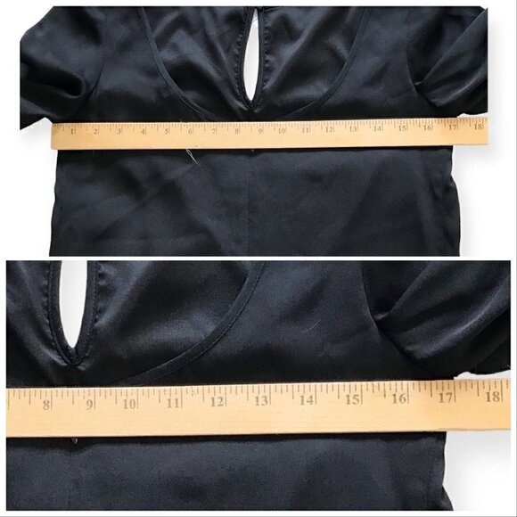 New with tag, Milly Papillion black silk blend dress, size 10 - Picture 10 of 11